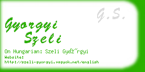 gyorgyi szeli business card